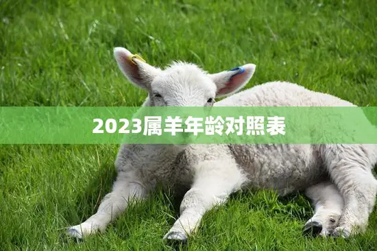 2023属羊年龄对照表(详解羊年生肖运势)