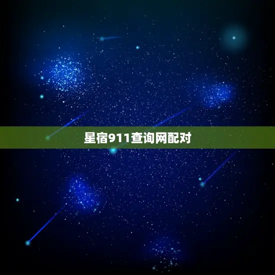 星宿911查询网配对(找到你的另一半)