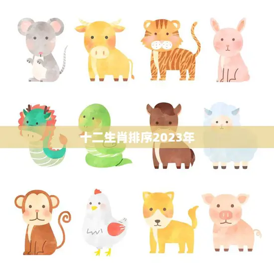 十二生肖排序2023年(谁将成为幸运儿)