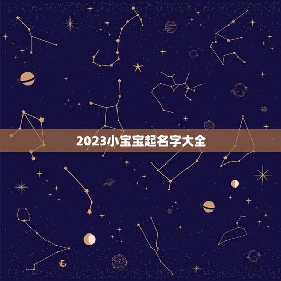 2023小宝宝起名字大全(2023年的宝宝名字)