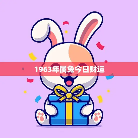 1963年属兔今日财运(财运亨通财源滚滚来)
