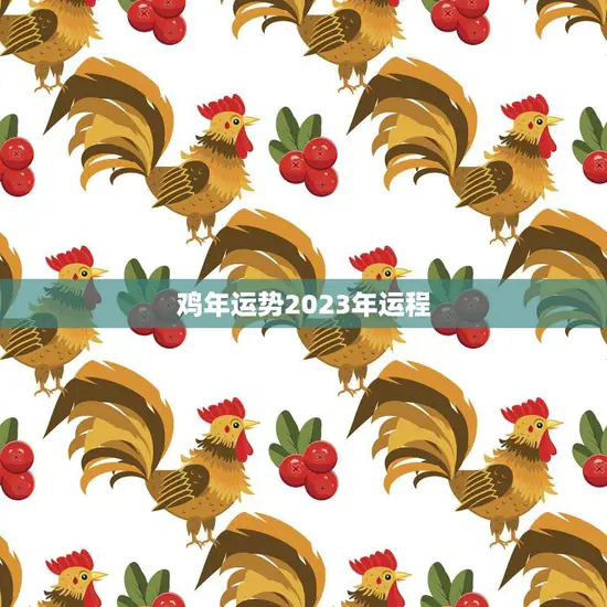 鸡年运势2023年运程(好运连连财源滚滚)