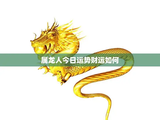 属龙人今日运势财运如何(财运亨通好事连连)