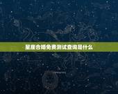星座合婚免费测试查询(如何找到配对)