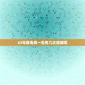 63年属兔男一生有几次婚姻呢(解读属兔男的情感生活)