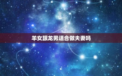 羊女跟龙男适合做夫妻吗(十二生肖配对分析)
