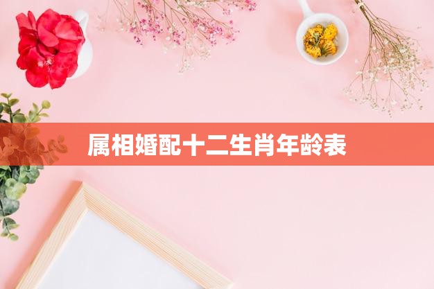 属相婚配十二生肖年龄表(如何选择最佳婚配)