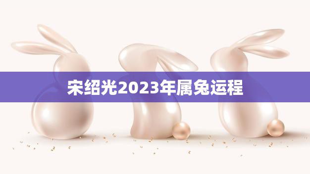 宋绍光2023年属兔运程(兔年大吉财运亨通)
