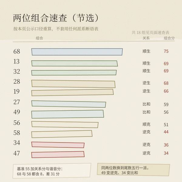 两位组合速查节选