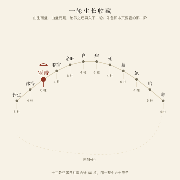 十二长生从长生到养的循环示意