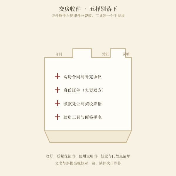 交房收件清单