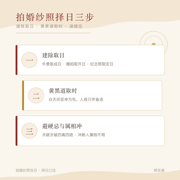 婚纱外景择日三步