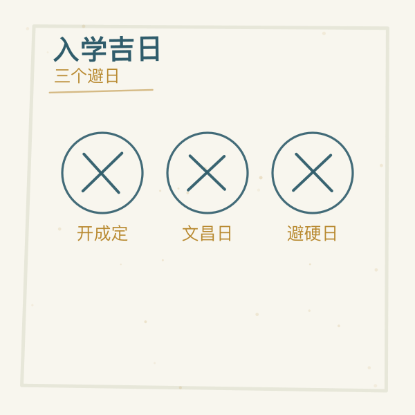 要避开的三个日子图解